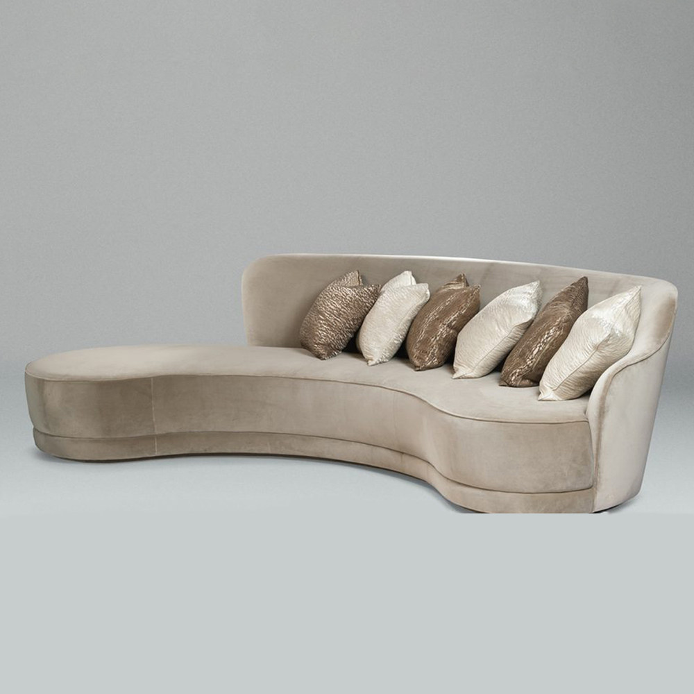 北欧轻奢弧形布艺沙发简约创意后现代酒店沙发客厅售楼处异形沙发