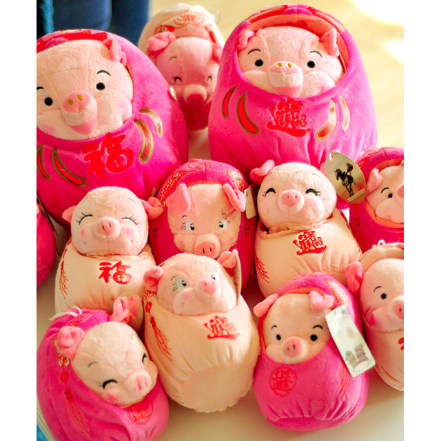 新年小猪毛绒玩具吊饰挂件公仔
