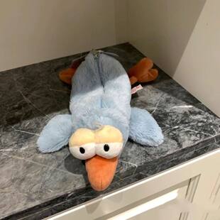 日系知更鸟毛绒蜂鸟笔袋可爱文具收纳包学校笔袋毛绒款笔袋抽象