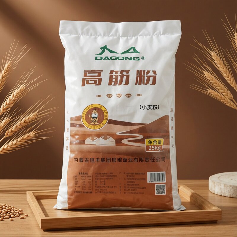大公牌高筋粉25kg河套高筋面粉