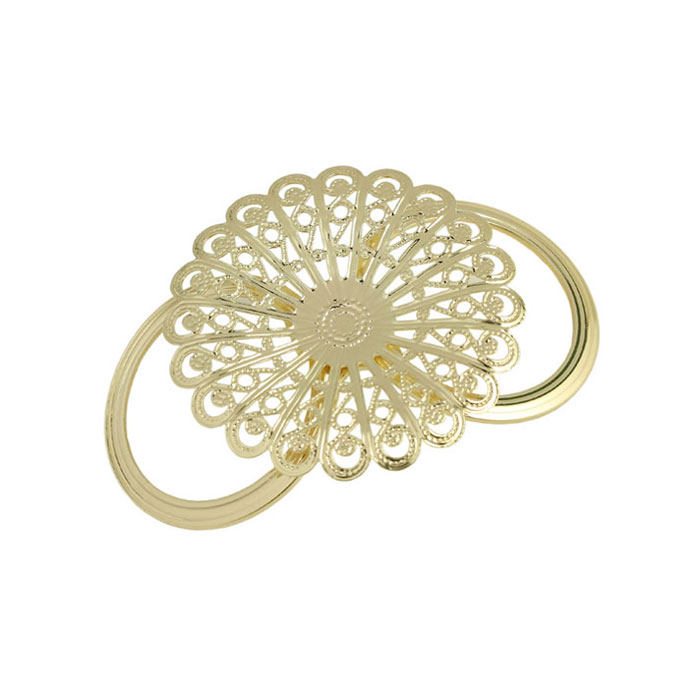 丝巾扣围巾扣披肩扣配件(1个)铜质保色电镀 小英子日字丝巾扣diy