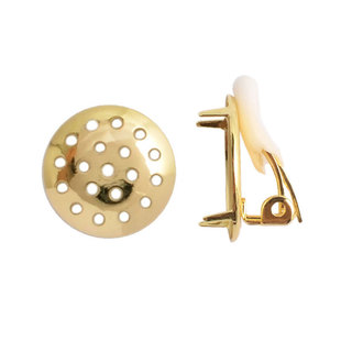 好品质耳饰手工材料 铜质 网片穿珠diy耳夹手作配件 1对2套