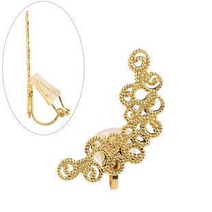 花片三角耳夹diy手工配件(单支）  分左耳右耳  铜质品质手作材料