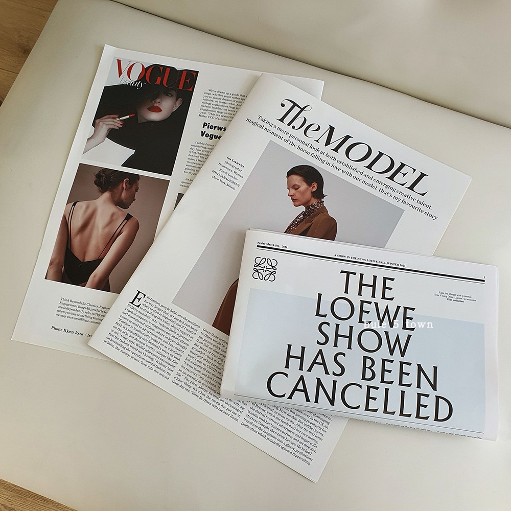 ins时尚人物报纸画报英文报纸