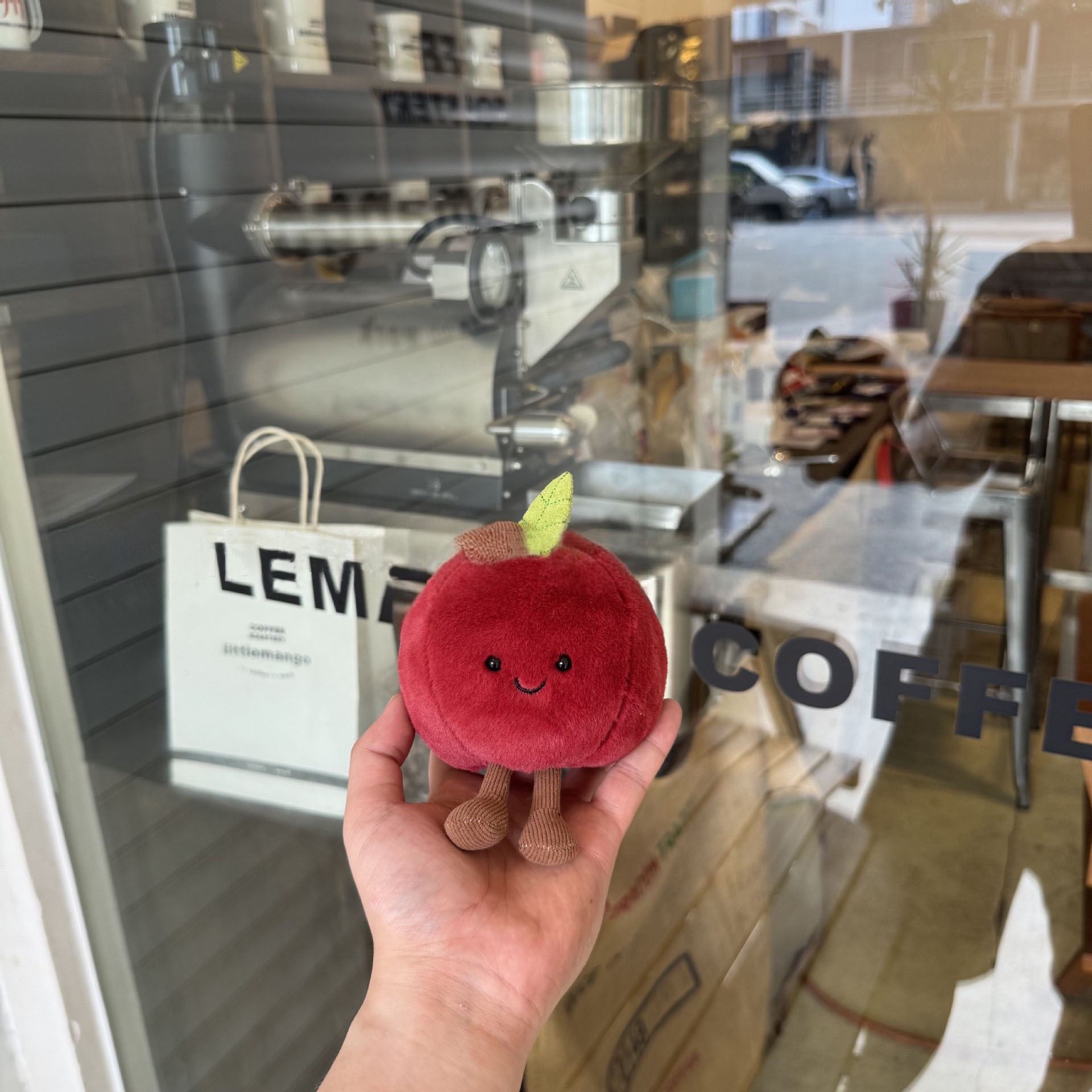 趣味红富士苹果挂件毛绒水果包包挂件圣诞平安夜礼物钥匙圈挂饰