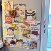 饰 饰咖啡背景墙面冰箱装 美式 复古蛋糕墙贴纸卡片纸ins厨房卧室装