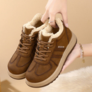 25年新款老北京加绒保暖短靴女冬季加厚防滑休闲鞋厚底妈妈雪地靴