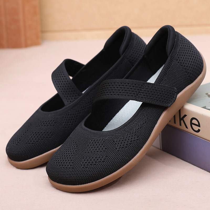 26年新款老北京大码女单鞋平底休闲妈妈鞋舞蹈鞋宽松软底工作鞋,女鞋,网面鞋,淘宝优惠券,粉丝福利购,淘宝优惠卷