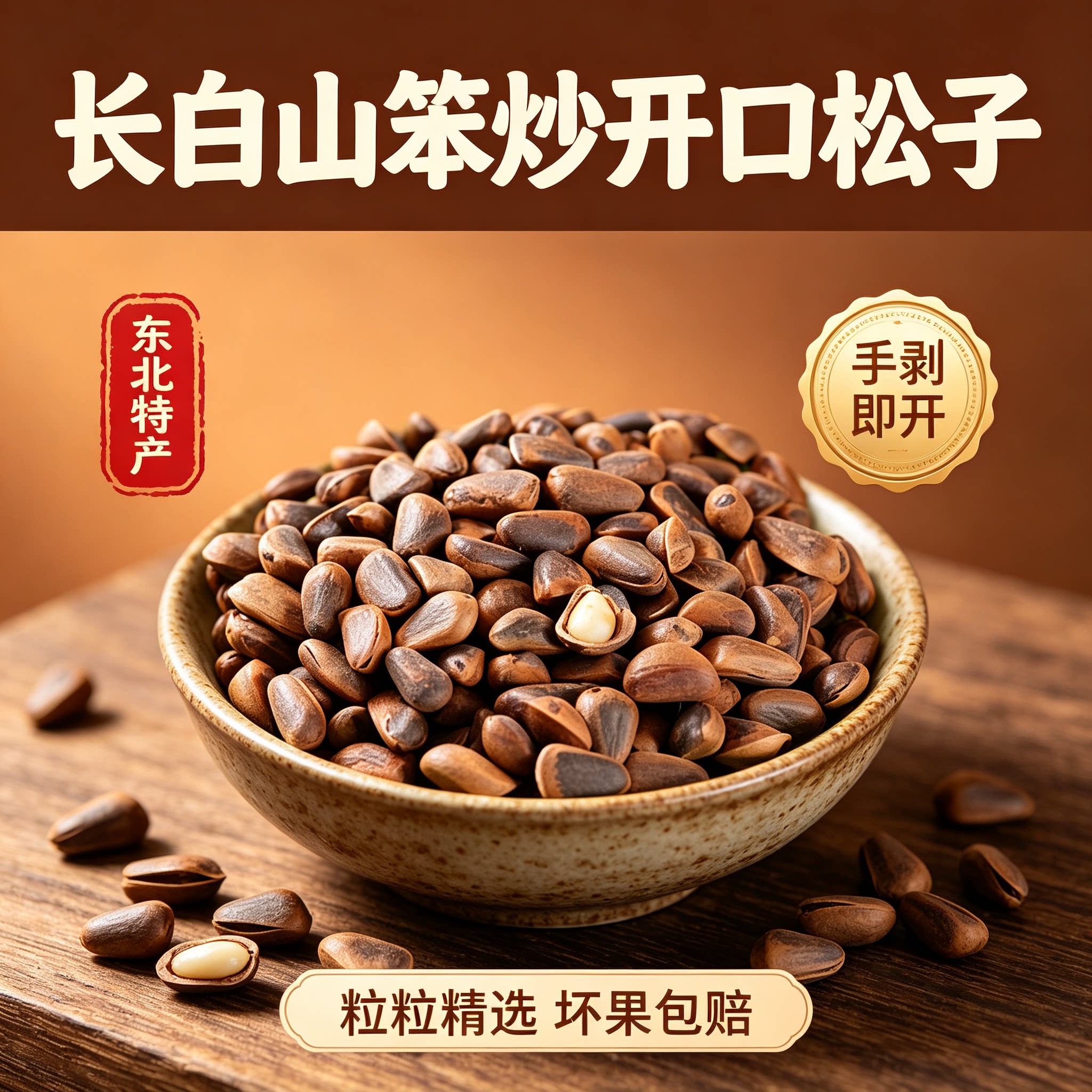 辛态好东北长白山开口手剥松子