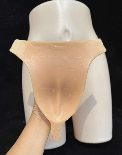 自粘 硅胶款 性感内裤CD变装鲍鱼线裤 定形护裆底裤