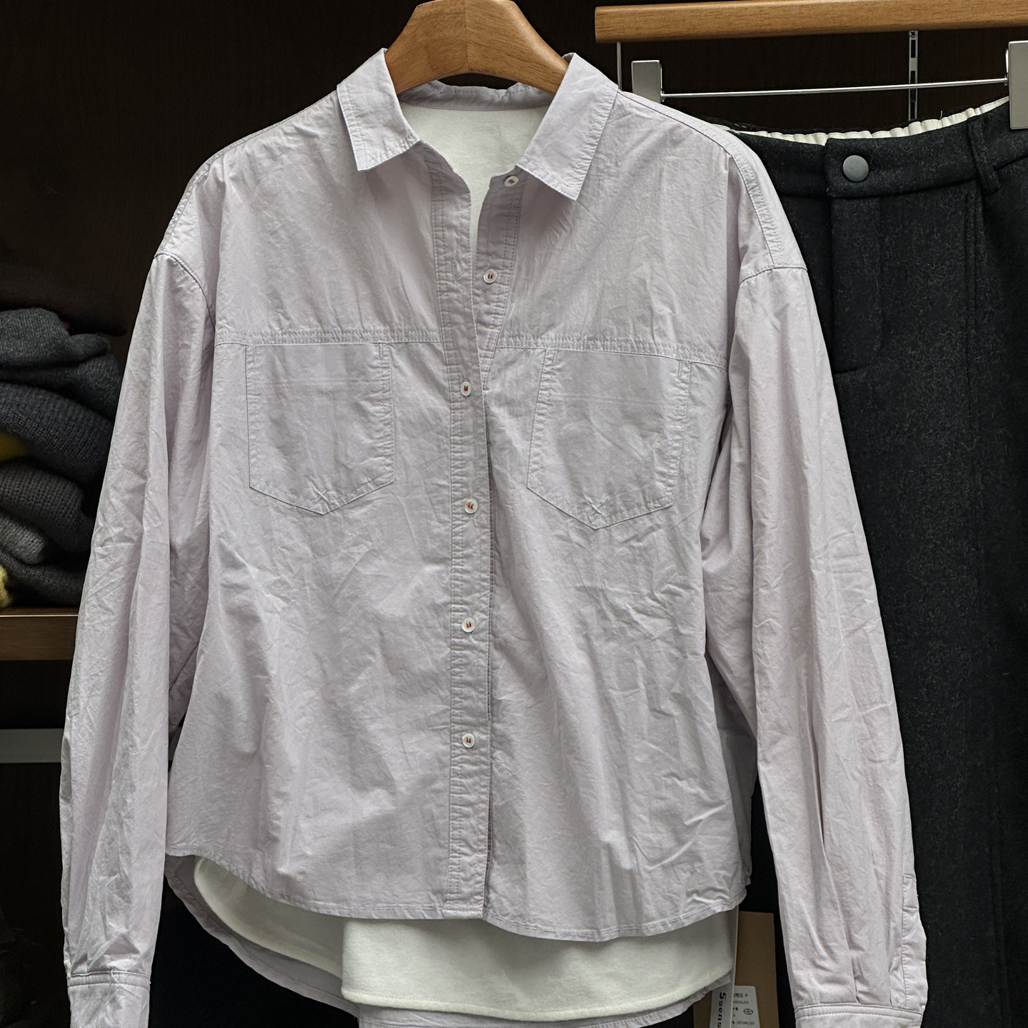 【很好看的淡雅颜色衬衣】欧货女装基础版加绒衬衣开衫叠穿内搭潮