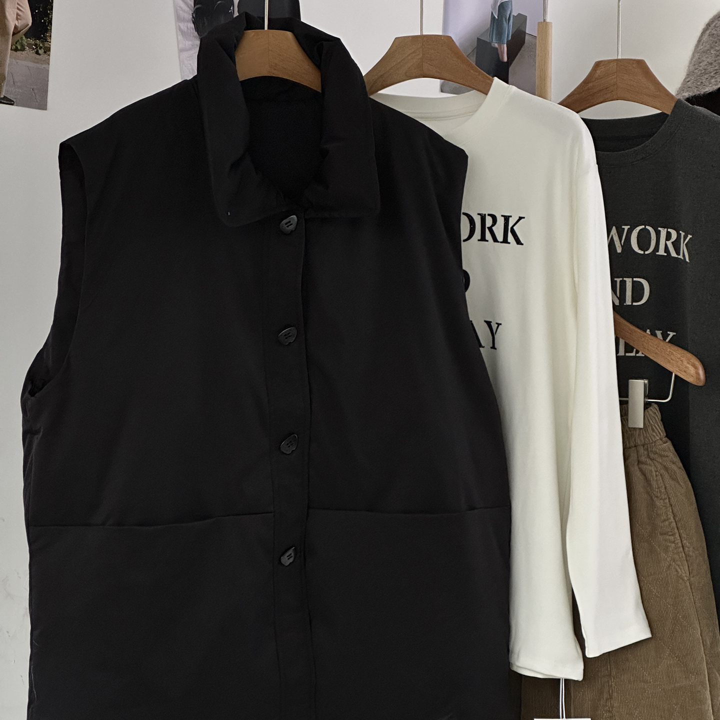 【QHH高端羽绒马甲】冬季无袖背心中长款90白鸭绒保暖外套坎肩女