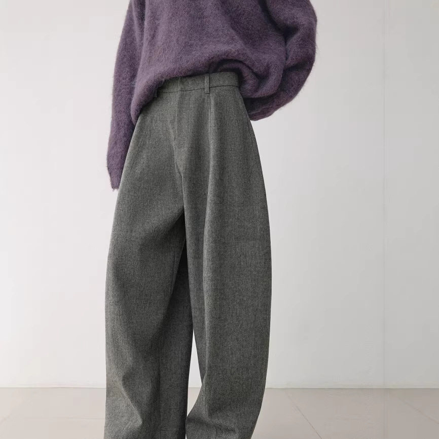 HAVEICE 毛呢杨桃裤 羊毛色纺针织底秋冬廓形量感休闲裤女,女装/女士精品,休闲裤,淘宝优惠券,粉丝福利购,淘宝优惠卷