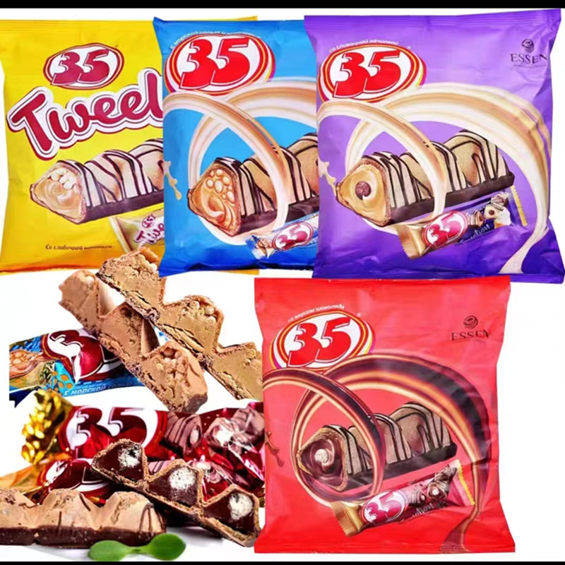 夹心流心海盐威化饼干俄罗斯进口