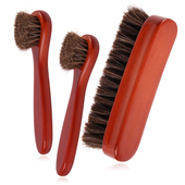 上油抛光 刷子不伤鞋 实木皮衣皮革皮具护理清洁毛刷 鞋 超大马毛刷