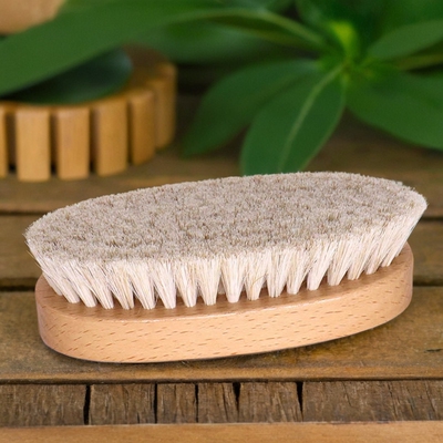 高级椭圆马鬃毛清洁不伤鞋油刷