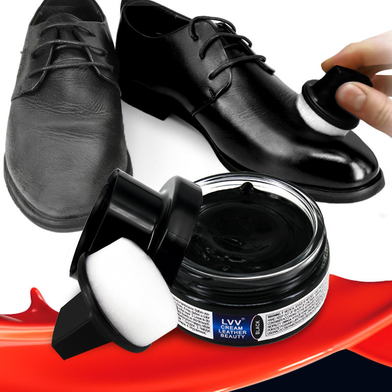 波兰LVV黑色白色真皮保养油皮鞋油滋润补色翻新带海绵头擦鞋,洗护清洁剂/卫生巾/纸/香薰,鞋油,淘宝优惠券,粉丝福利购,淘宝优惠卷