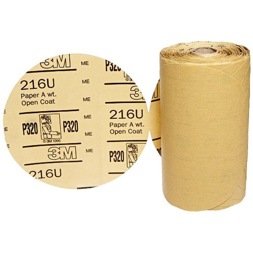 正品3M砂纸216U自粘背胶砂纸卷5寸圆盘砂纸P80-P800车厂漆面抛光