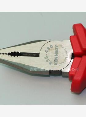 进口英国KENNEDY工业级加强柄钢丝钳平口钳老虎钳KEN-558-4800K