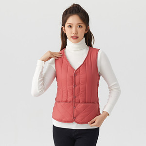 羽绒棉马甲女2022冬季新款加绒加厚保暖背心学生内穿轻薄贴身坎肩