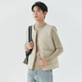 2025秋冬羽绒棉马甲男加绒加厚青少年保暖背心内穿羊羔绒中老年人