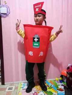 垃圾分类卡通人偶服装四色分类垃圾桶电池宣传活动演出道具玩偶桶