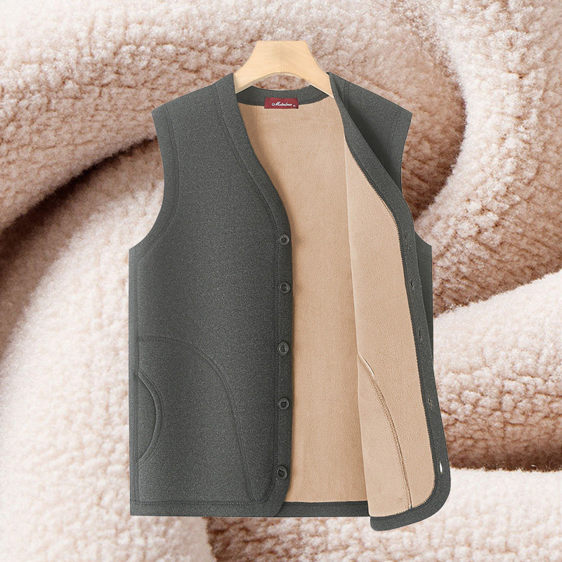 加绒加厚秋冬背心中老年马甲外套保暖爸爸装老年人坎肩内搭衣服男,男装,常规马甲,淘宝优惠券,粉丝福利购,淘宝优惠卷