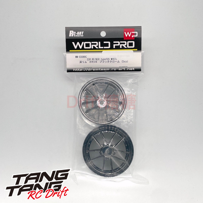 WW-0308BC RC-ART SSR REINER TYPE 10S RC漂移轮毂 电镀银黑 8mm
