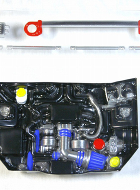 Team Soul D 1/10 RC漂移车壳用 仿真引擎 RB26/SR20/FA20 透明款