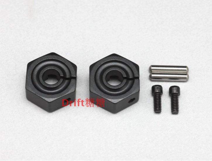 Y2-011CB6 YOKOMO YD-2 RC漂移车架用 6mm 金属结合器 黑色 2个