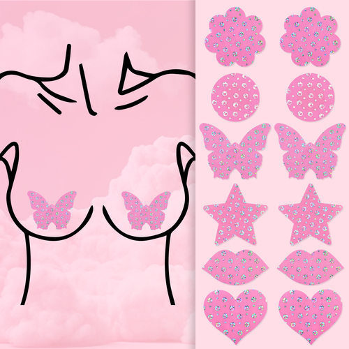 夜爱思胸贴乳贴一次性性感亮片