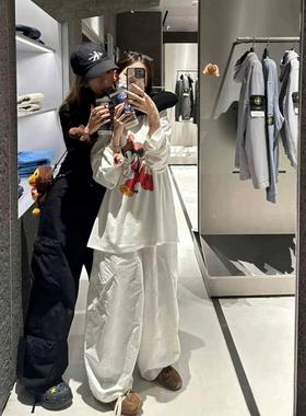 oker 现货特价～韩系2025春复古宽松休闲卡通减龄印花短袖休闲T恤