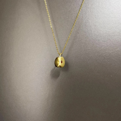 Heureusement苹果吊坠项链配饰女个性锁骨链高级感轻奢小众毛衣链