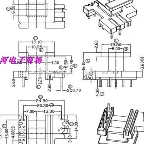 EE22电源变压器磁芯骨架