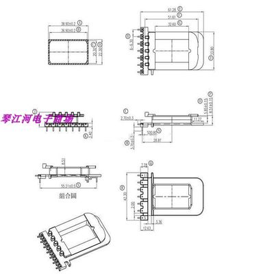 EE4015D变压器骨架骨架大小