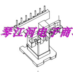 EE27变压器磁芯骨架立式6+7