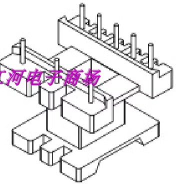 EE22变压器磁芯骨架立式5+2