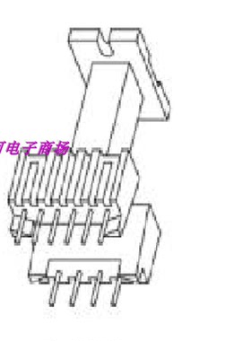 EEL16高频电源变压器磁芯骨架立式4+6针