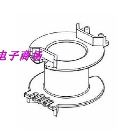 RM10变压器磁芯骨架立式双槽6+6