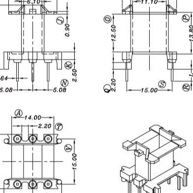 EF20-10变压器加宽磁芯骨架