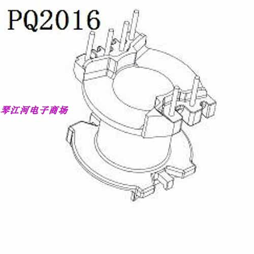 PQ2016变压器磁芯骨架立式4+2针 槽宽9.5mm