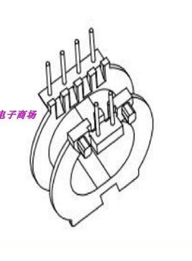ATQ23变压器高频磁芯+骨架卧式4+2针电源磁芯骨架