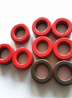 T72-2磁环铁粉芯磁环红灰色射频磁环音响磁环18.3*7.11*6.6mm