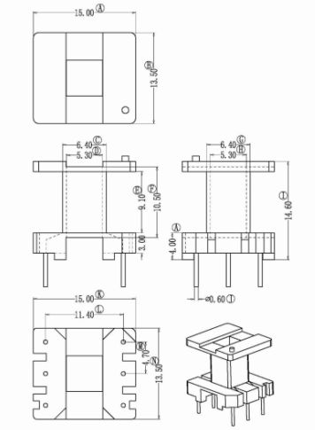 EE19磁芯骨架磁芯可以研磨气隙