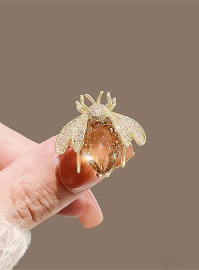 【奥特莱斯清仓捡漏一折专区】气质闪钻蜜蜂胸针outlets女配饰潮A