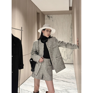 套装 PAPERLLL辛间 高腰A字裤 精致羊毛小香风上衣外套 女 香榭漫续