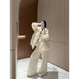 PAPERLLL辛间 冬日手笺 气质收腰中长款褶皱肌理白鸭绒羽绒服女冬