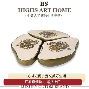 roberto cavalli轻奢高端艺术茶几 意大利别墅设计师coffee table