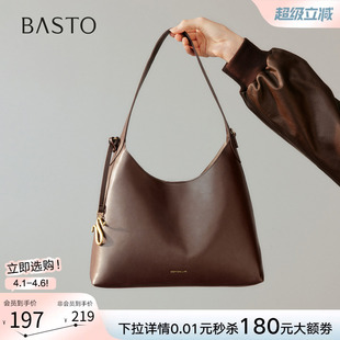 大容量托特包时尚 高级质感单肩包女JA156AX6 商场新款 百思图26春季