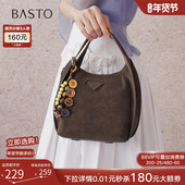 复古手提包简约时尚 百思图25冬季 商场新款 通勤斜挎包女TY102DX5